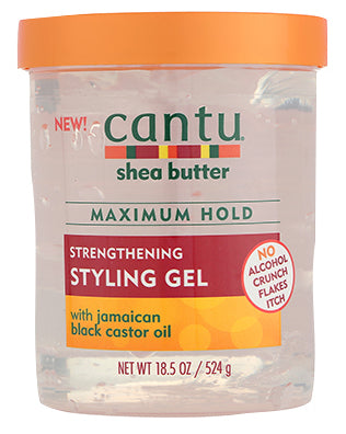 Cantu Shea Butter Maximum Hold Strengthening Styling Gel with Jamaican Black Castor Oil