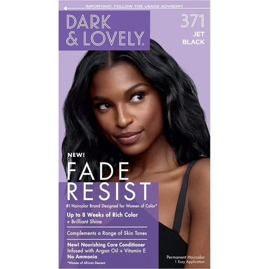 Dark and Lovely Jet Black 371 Fade Resist Rich Conditioning Color