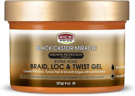 African Pride BlackCastor Miracle Braid Lock Twist Gel 8oz